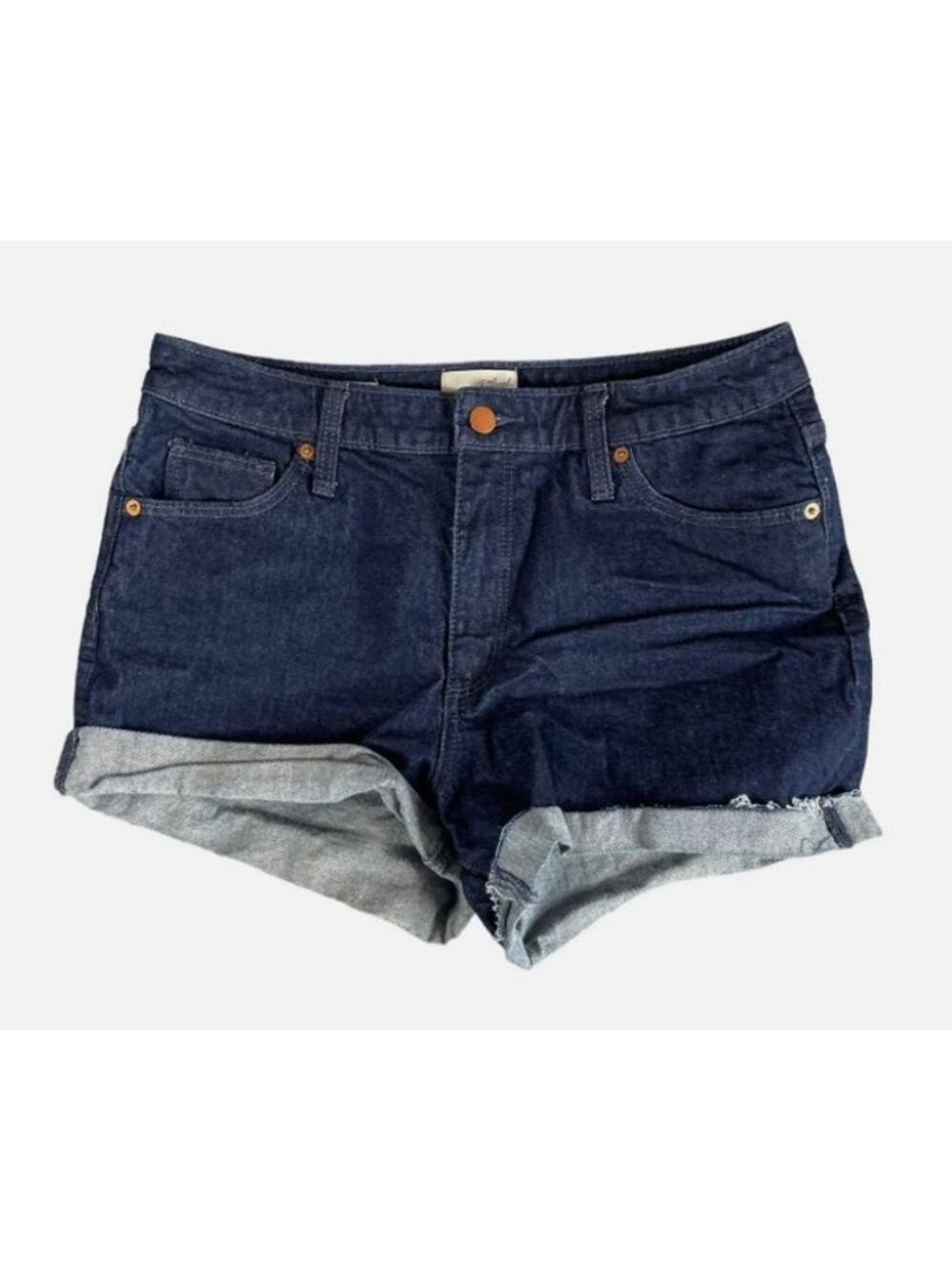 Universal Thread Vintage Midi Blue Denim Jean Shorts Size 10/30R - Picture 1 of 8